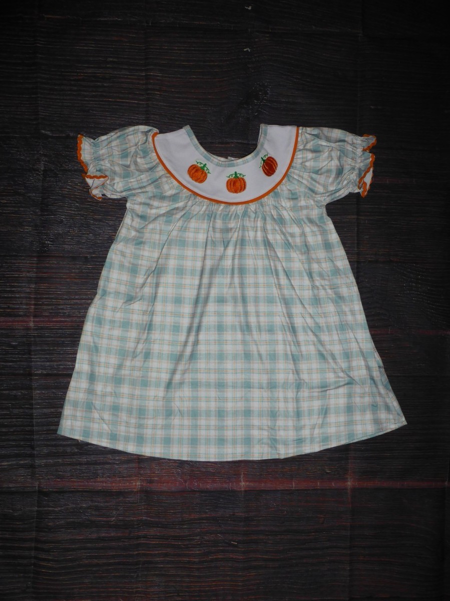 elegant black dress for funeral uk embroidery fall pumpkin orange gingham dress – aierwhoesalekidsclothes main image 1