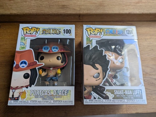 Funko Pop! Vinyl x 2: One Piece Portgas, D, Ace & Snake-man Luffy Anime