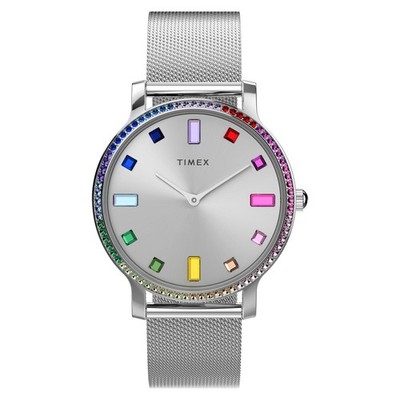 Timex TW2W19100 Transcend 34mm Mesh Damenuhr