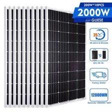 PFCTART 12V 200W 400W 2000W Solar Panel Battery Charge for Caravan Home RV Boat