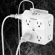 8 Outlet Extender Multi Plug Wall Adapter Surge Protector 1700J Wall Tap Adapter
