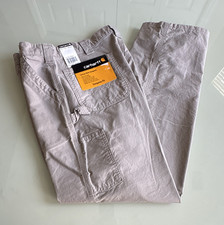 Carhartt Canvas Work Dungaree Men s Carpenter Pants Beige 36x32 NWT