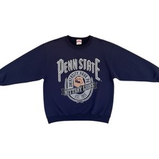 Nutmeg Mills Penn State Sweatshirt Mens Large Navy Blue Vintage 90s PSU USA Made