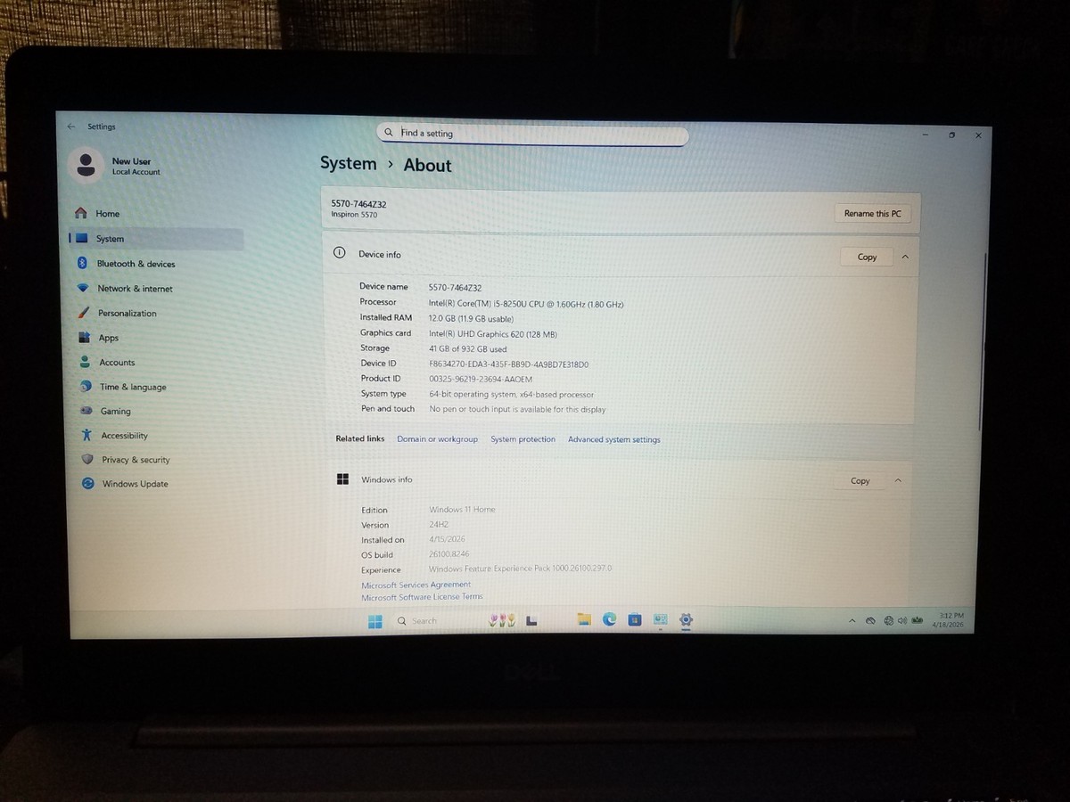Dell Inspiron 5570 15.6