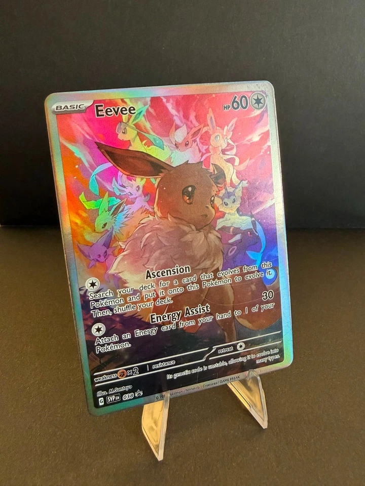 ✨Custom Pokemon Evoli Full Art Holo Fan Card Eevee NM✨ - Bild 2 von 2