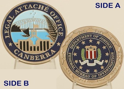 FBI Legal Attaché Office Canberra Challenge Coin 1#2