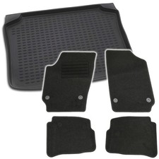 Fußmatten Kofferraumwanne für VW Polo 9N 9N3 2007-2009 im Set Automatten Auslage