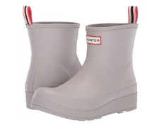 Hunter Women's PLAY Short Rain Boots Light Gray Zinc Size 10 Width M All Purpose