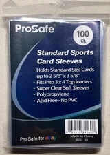 100 Pro Safe Trading Card Sleeves 1 Unopened pack With Tracking! ProSafe
