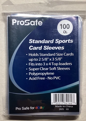 ProSafe Trading Card Sleeves 1 Unopened pack of 100 With Tracking!