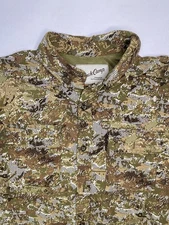 Duck Camp Men’s XL Camo Nylon Mesh Lined Vented Hunting Shirt Short Sleeve