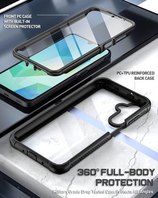 Für Samsung Galaxy A16/S24FE Hülle, Front & Back Full Body Stoßfest Handyhülle