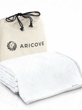 Aricove Weighted Blanket 32lb 88x104 King Size Bamboo Cooling Glass Beads White