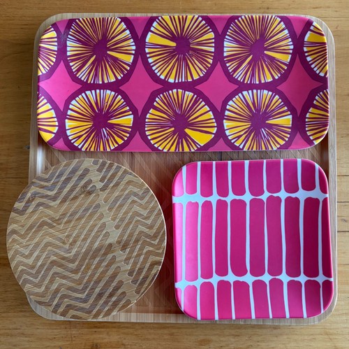 Marimekko for Target Pink Print 4pc Serving Set