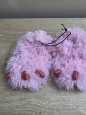 Wonder Nation Plush Pink Monster Claw Baby Infant Slippers Size 3