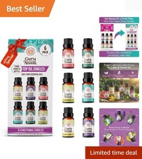 Essential Oils Set   6 Pack 10mL Each, Lavender, Peppermint, Eucalyptus, Lemo...