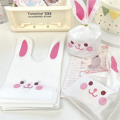 Cartoon Cute Rabbit Long Ear Bags Candy Biscuit Jewelry Gift Bags For Party