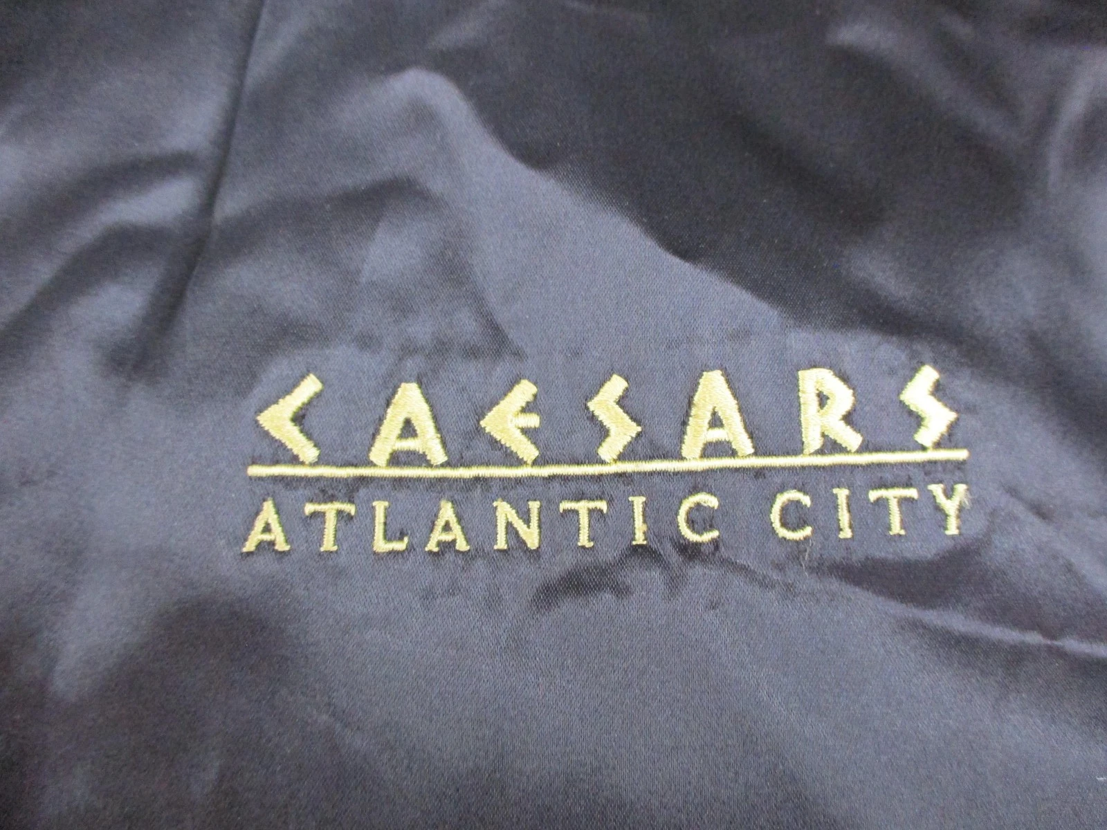 Vintage Caesars Casino Jacket Men XL Black Satin Atlantic City Emperors Club 80s - product detail image 6