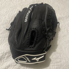 Mizuno Fast Pitch Softball Glove GPL 1200F2 12 inch Full Grain Leather Black RHT