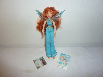 Rare Vintage WINX CLUB Doll Bloom First Ed. 2004 Wings + Card Lights Up Works!