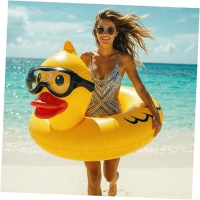 Funny Duck Pool Floats Adult Giant Inflatable Rubber Duck Jeep Ducks for
