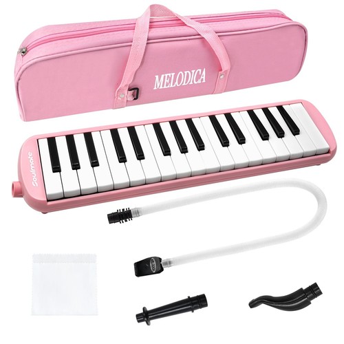 32-Key Melodica for Kids & Beginners Double Mouthpiece Air Piano Keyboard wit...