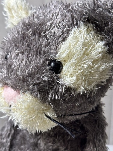 HTF Jellycat Bunglie Kitten Grey / Creme Soft Beanie Plush Stuffed Animal 16" - Picture 6 of 23