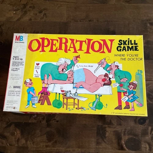 MILTON BRADLEY: Operation Game Vintage, 1965, - Smoking Doctor - Incomplete