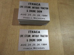 Large Lot Ithaca Live Steam Antique Tractor Engine Show Mich 1984 Plaques (mk)