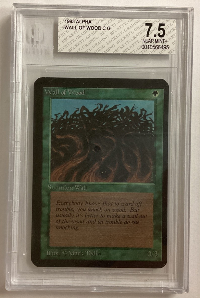 MTG Alpha WALL OF WOOD C G BGS 7.5 (6495) C3