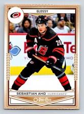 #OPC-31 Sebastian Aho 2024-25 Upper Deck O-Pee-Chee Glossy Gold Hurricanes
