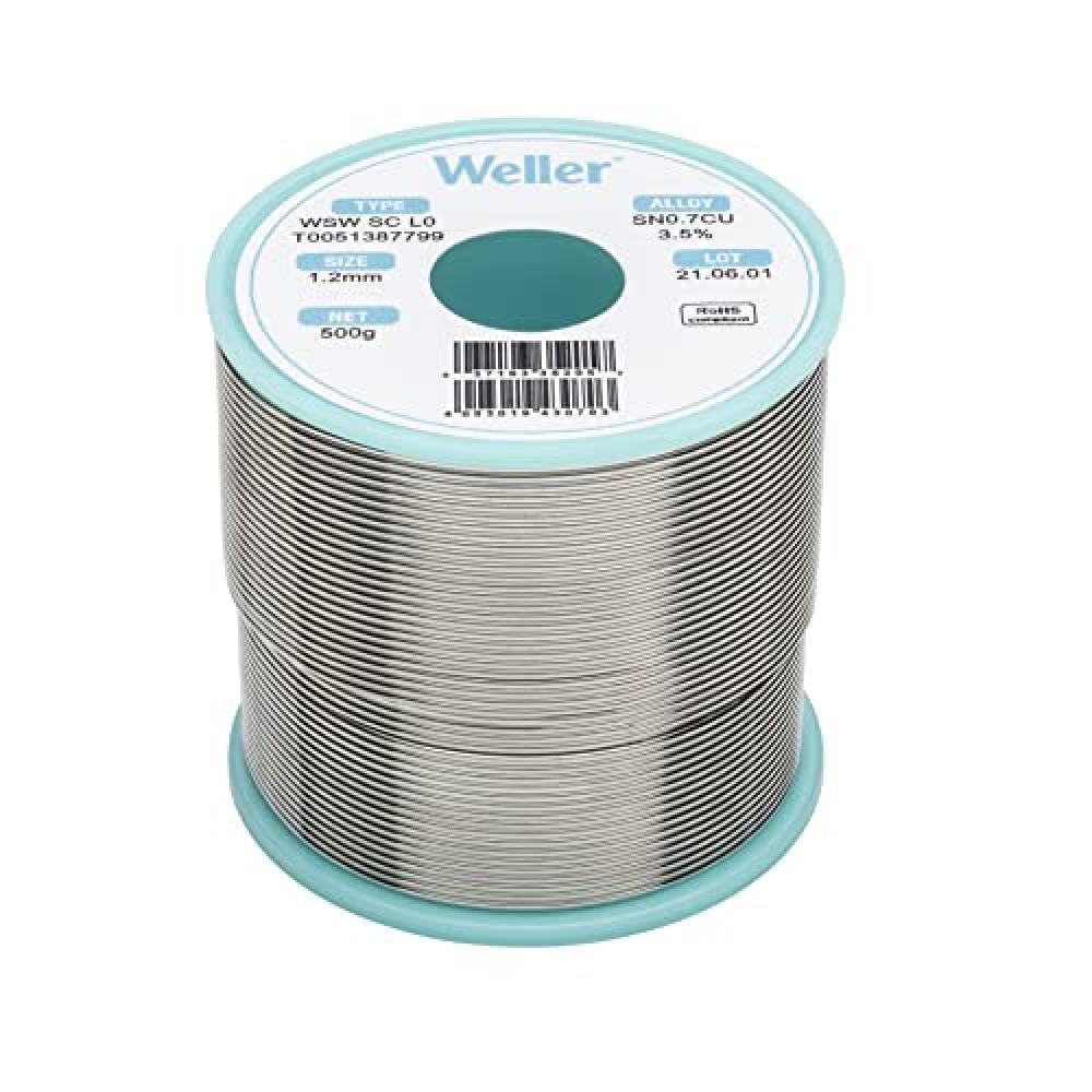 (TG. 1,2mm, 500g) Weller WSW SC L0 (T0051387799) Filo Saldante, Ø 1.2mm, 500g,