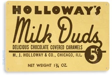 TIN SIGN Milk Duds Retro Chocolate Candy Metal Sign Decor C641 
