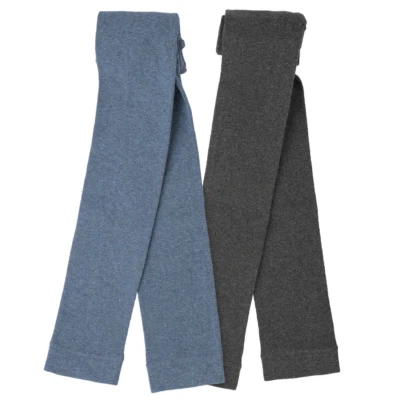 Mädchen Jungen 2 Paar Kinder Strick-Leggings in Melange-Optik Gr.134/146 152/164 - Bild 1 von 3