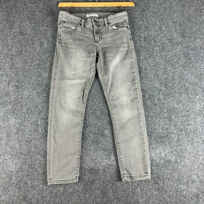 Banana Republic Jeans Womens 26 Petite Skinny Ankle Gray Wash Cotton  Stretch
