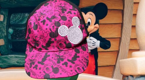 Disney Parks Mickey Mouse Bedazzled Hook/Loopback Youth Cap, Size Adjustable