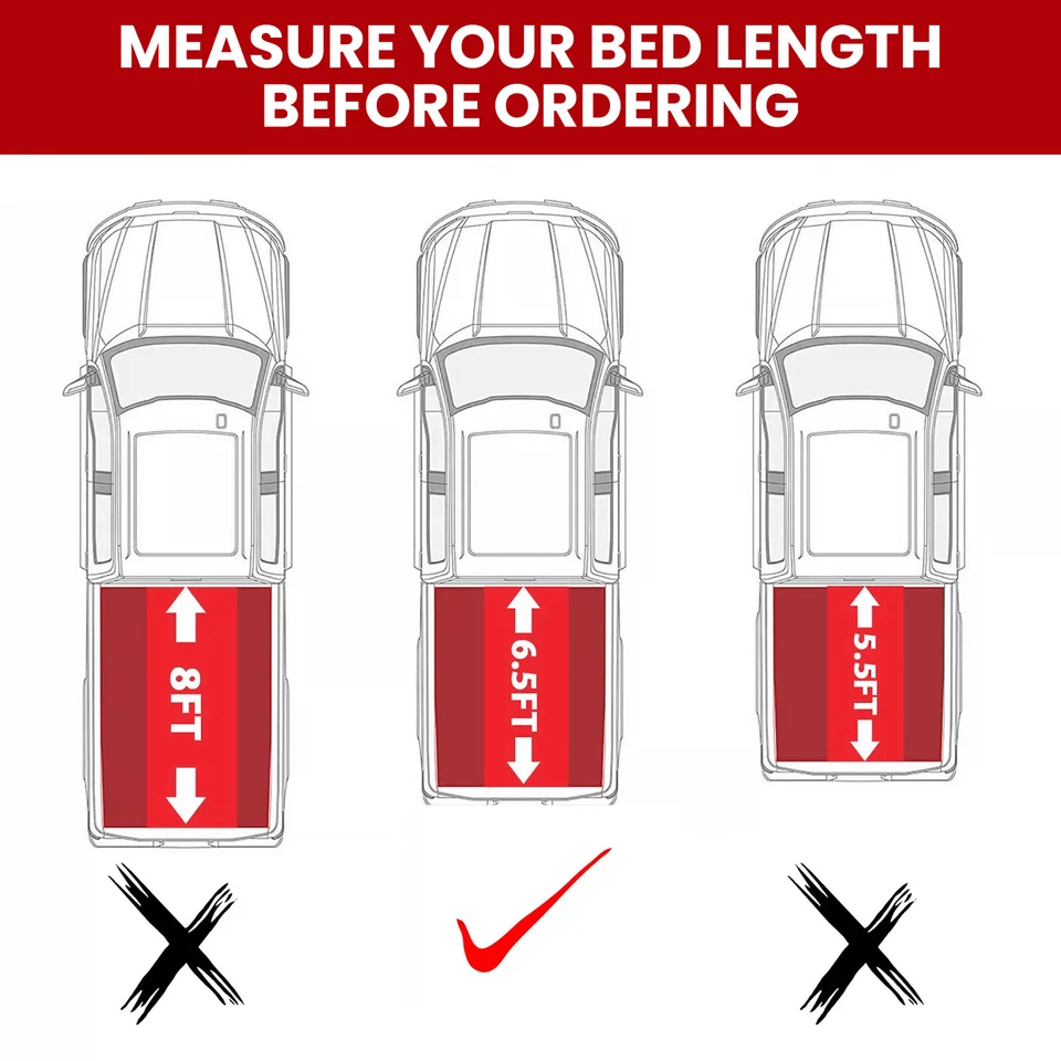 Soft Roll Up 6.5FT Truck Bed Tonneau Cover For 97-04 Ford F-150 F150 Heritage - Image 3 of 4