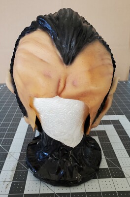 VINTAGE ADULT Dracula LATEX MASK HEAD PIECE cap HALLOWEEN CINEMA ...