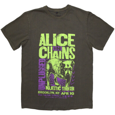 Alice In Chains Unplugged Dog T-Shirt Grey New