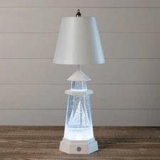 Cracker Barrel Lighthouse Glitter Globe with Shade ◇◇◇Brand New◇◇◇