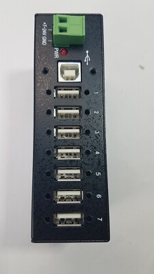 StarTech 7 Port Industrial USB 2.0 Hub USB-A Metal Mountable ESD/Surge -  READ!!