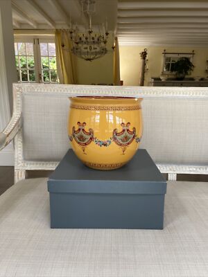 Etro Made in Italy große Keramik Vase Blumentopf H 24 cm