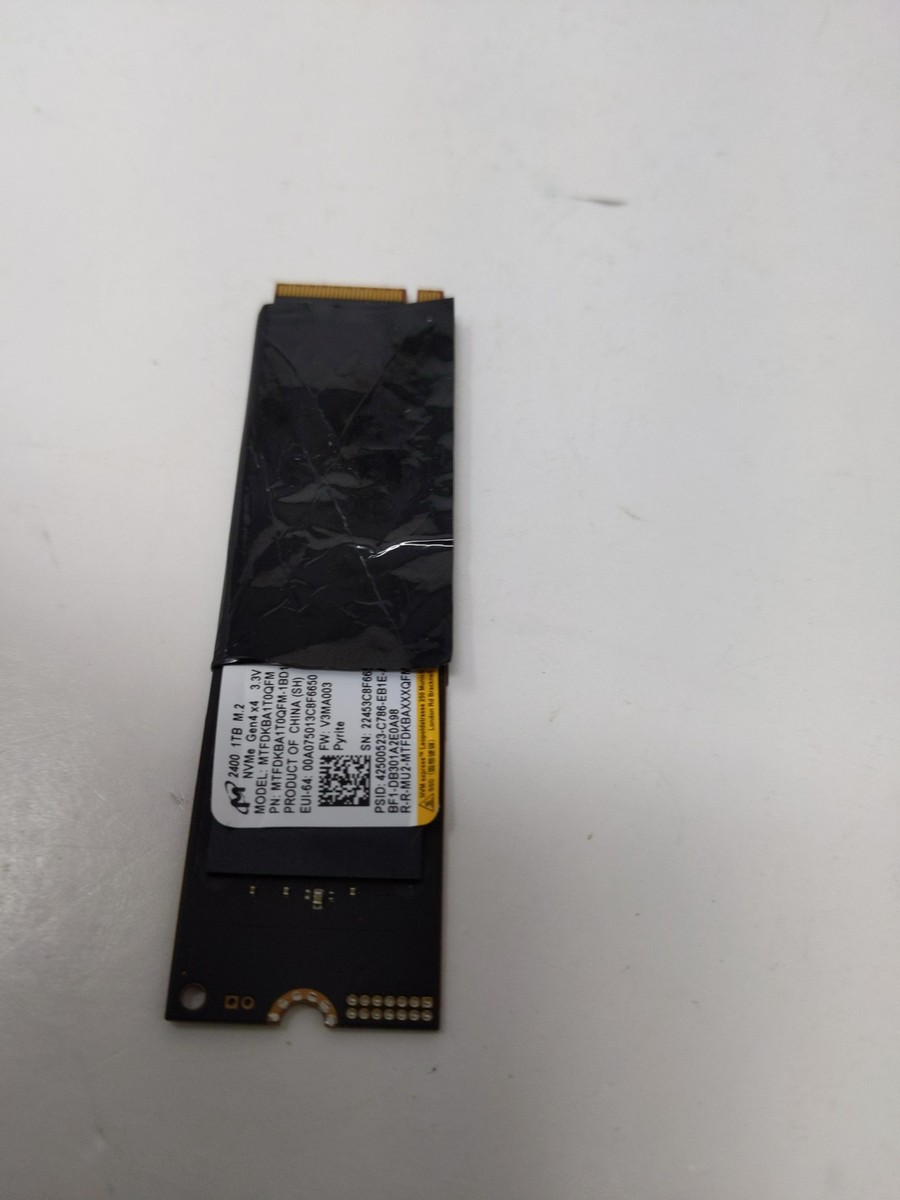 Micron 2400 1 TB MTFDKBA1T0QFM-1BD1AABYYR M.2 2280 PCIe 4.0 NVMe