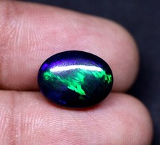 Opale nero naturale per gioielli 14x11x6 mm opale ovale opale nero etiope 4,1...