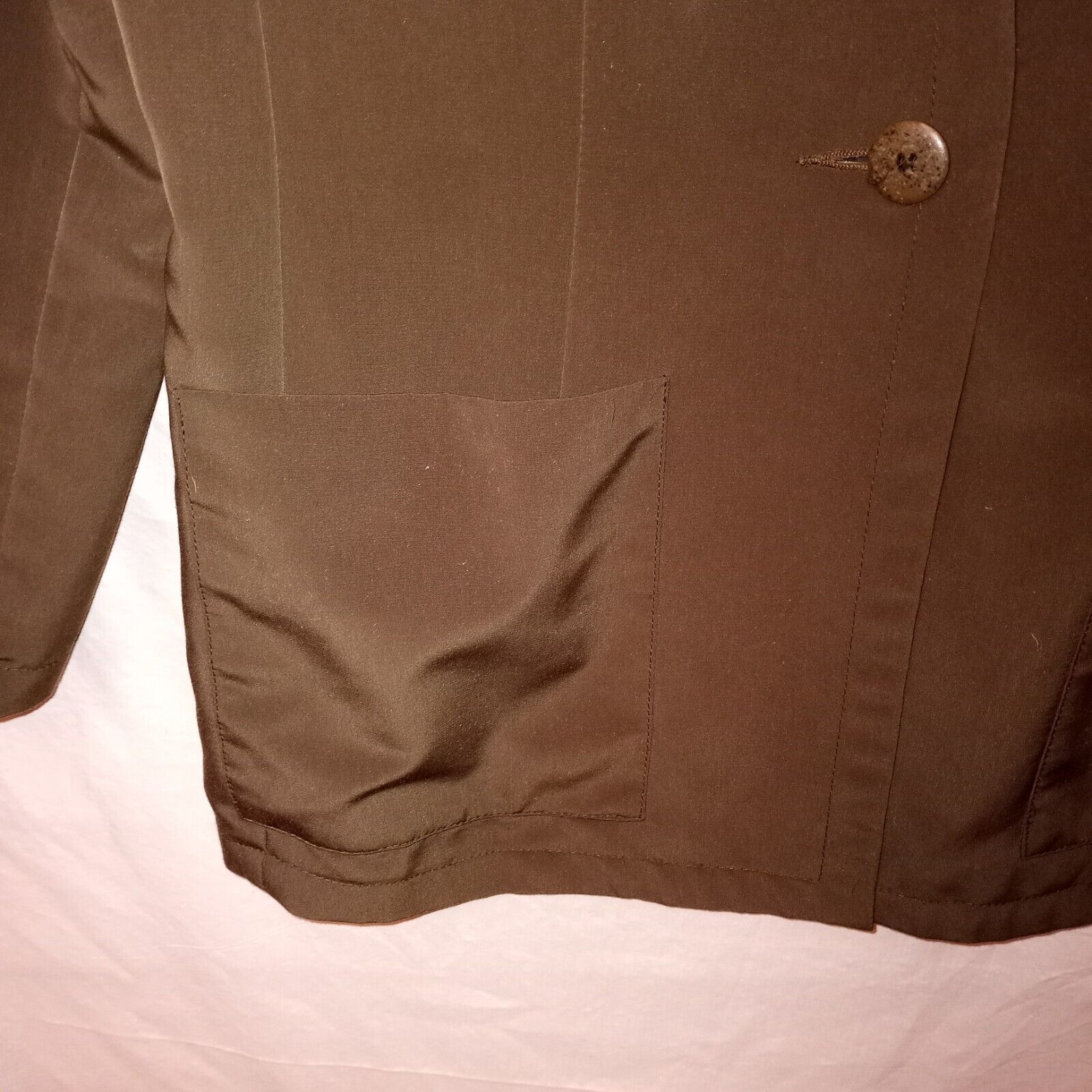 Doncaster Size 8 Brown Culottes Suit Pockets Ligh… - image 2