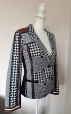 Ladies Rick Cardona (heine) Geometric Mix Print Blazer Uk Sz 18