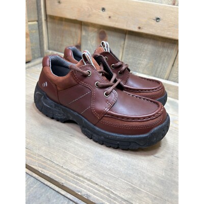 ECCO Kids Boys Brown Leather Oxford Sneakers Shoes EU 34 UK 2 US 2.5-3 Youth