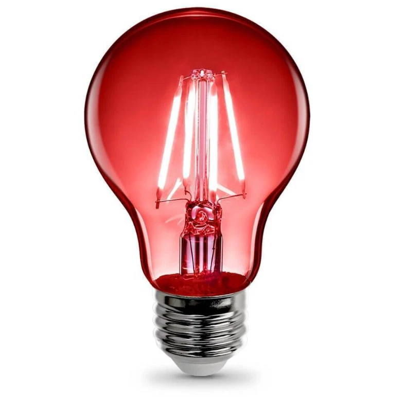 Red on sale filament bulb