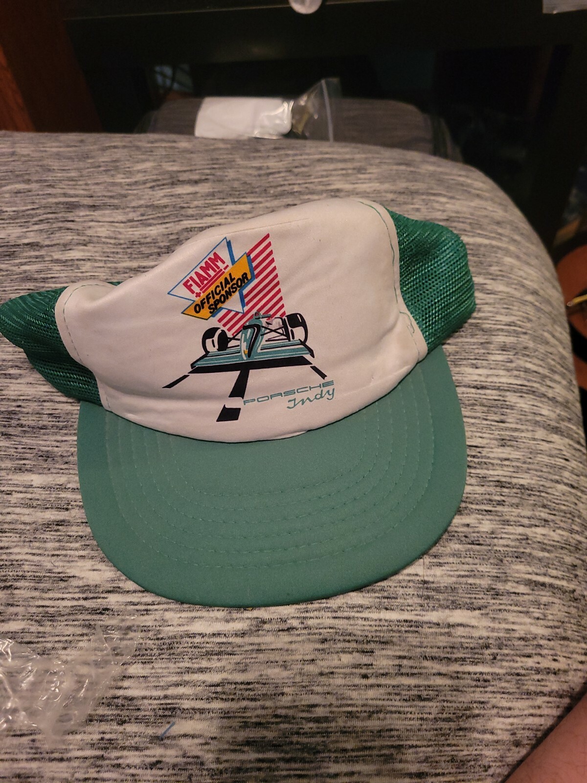 Vintage Porsche INDY Snapback Hat Cap Patch Mesh Bac… Gem