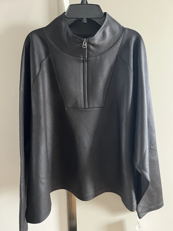 Chaqueta corta pulóver French Connection negra con cremallera talla XL nueva con etiquetas Foto 4 de 4